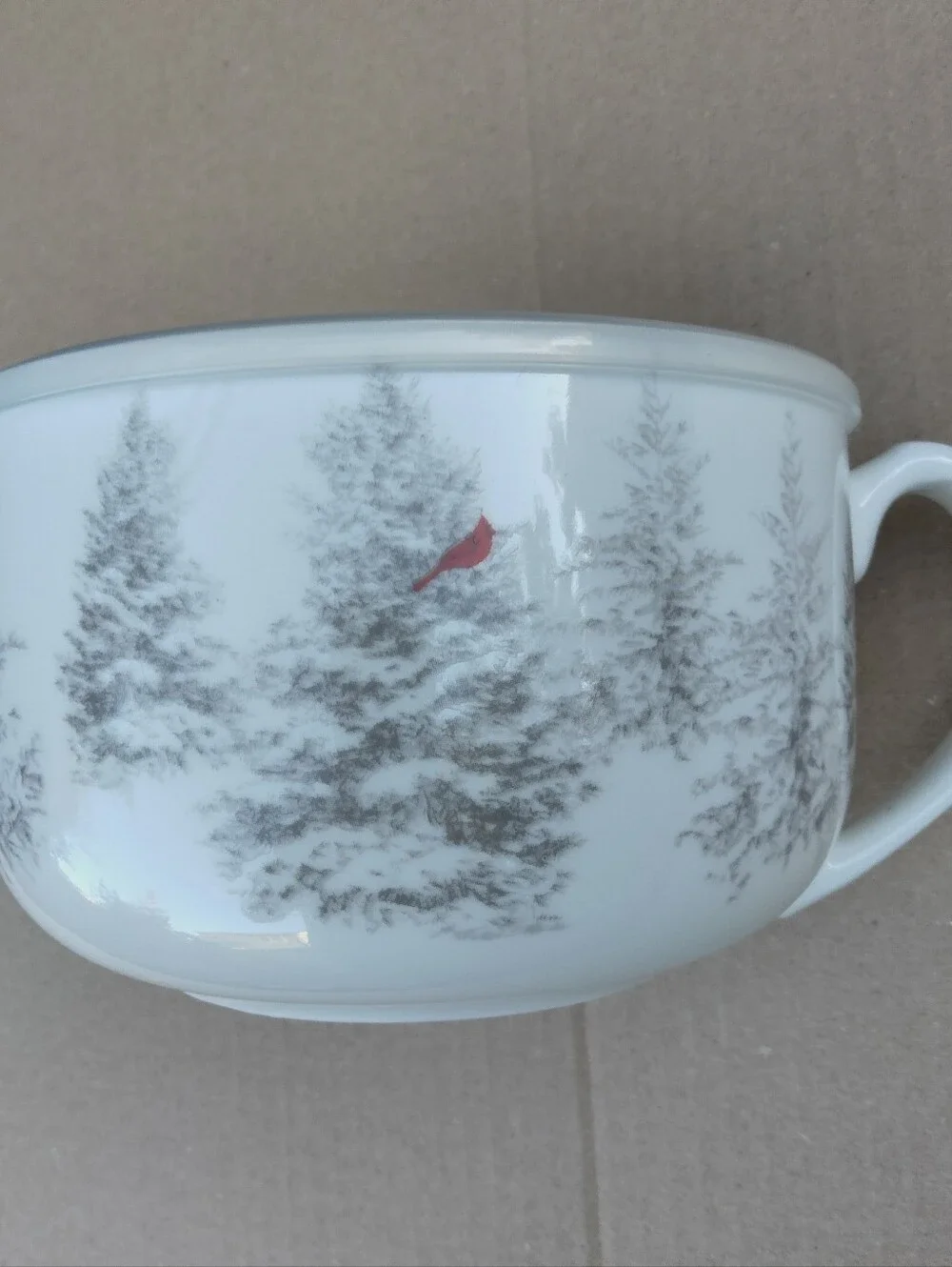 TAG Soup Mug with Lid, Winter Sketch Christmas Bone China